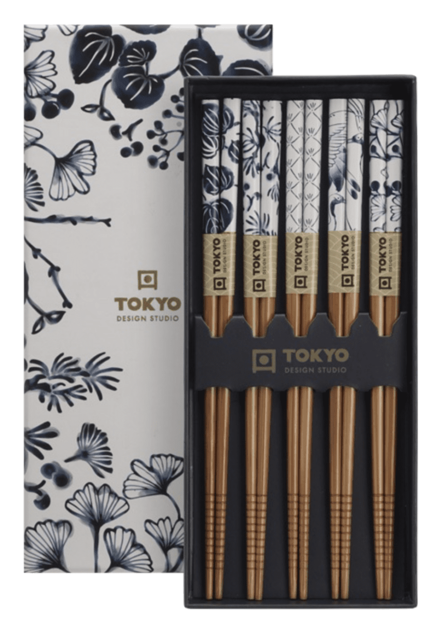 TOKYO DESIGN - SET DE 5 PAIRES DE BAGUETTES FLORA JAPONICA